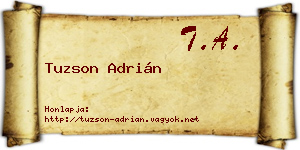 Tuzson Adrián névjegykártya